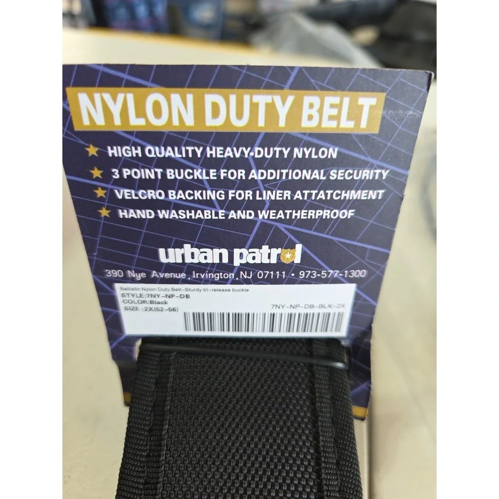 Urban Patrol Nylon Ballistic Duty Belt Size 2x (52-56)